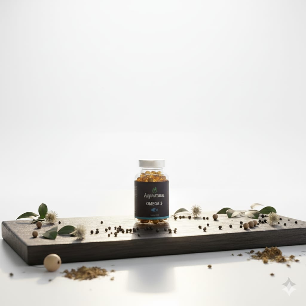 AkyuNatural 4-in-1 Wellness Pack – Ashwagandha, Omega 3, Shilajit, Men Night Tablet